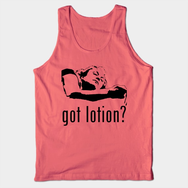 Got Lotion? Buffalo Bill (Black) Tank Top by Zombie Squad Clothing